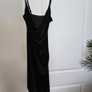 Elegant Black Velvet Dress